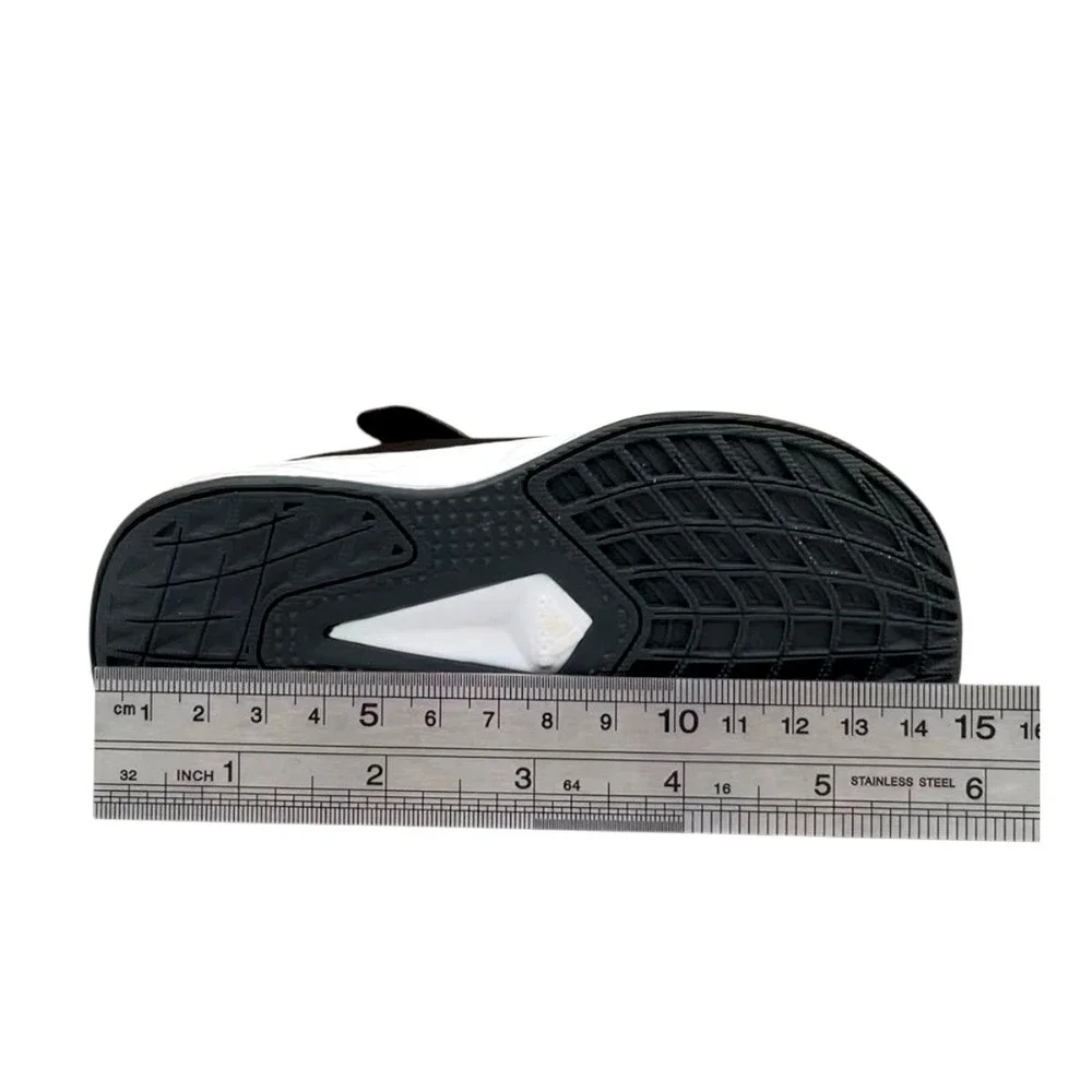 Adidas Duramo Baby Infant Boys Slip-on Sneaker Size 6 Black-White Flexible Shoes